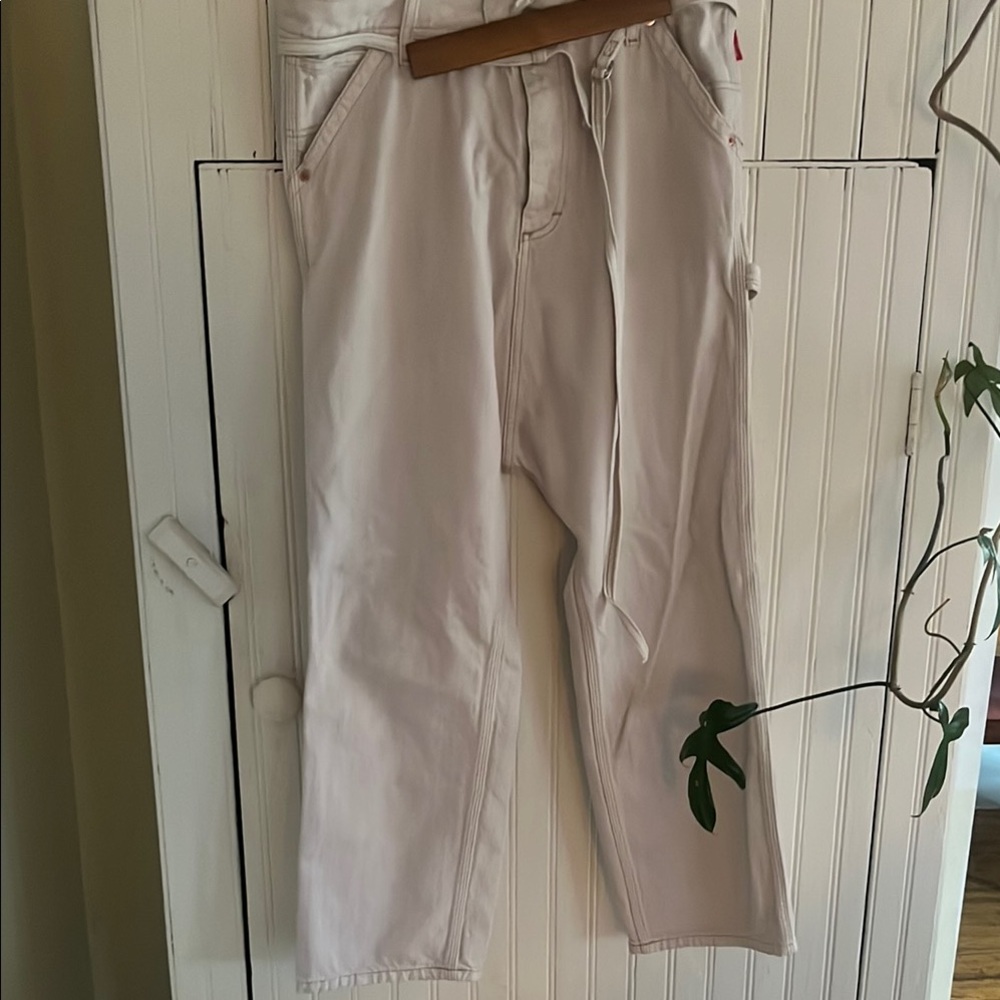 Denimist drop-crotch carpenter style pants